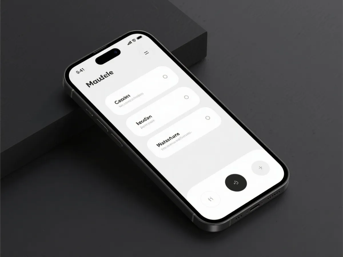 移动端应用界面示意图